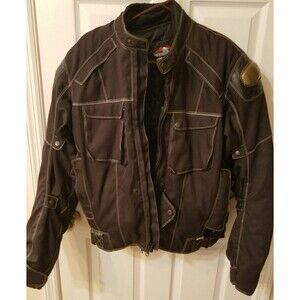 Biker Design Collection Padded Reflector Motorcycle Jacket with Gloves Size XL